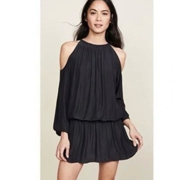 Ramy Brook Black Cold Shoulder Midi Dress - Picture 6 of 7